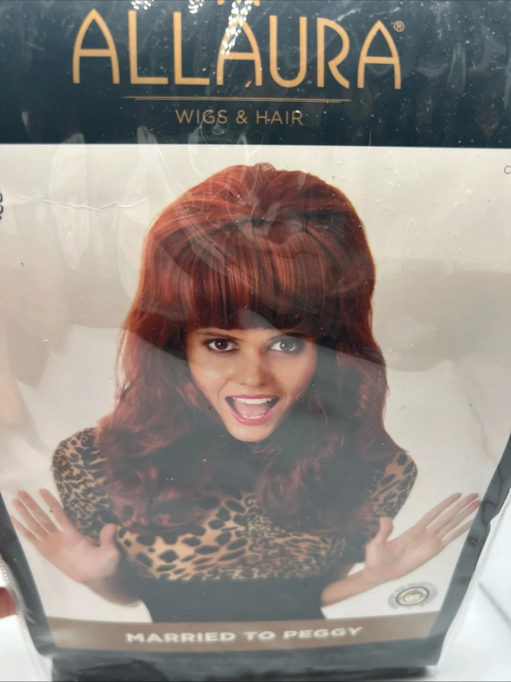 Allaura Married to Peggy Wig Auburn Red 80s Retro Bouffant Costume 9103